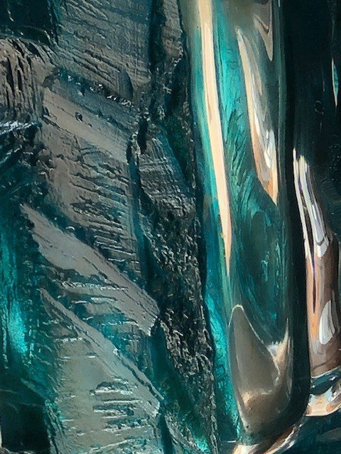 Large Daum Crystal Vase After A Drawing By César 1970-photo-1