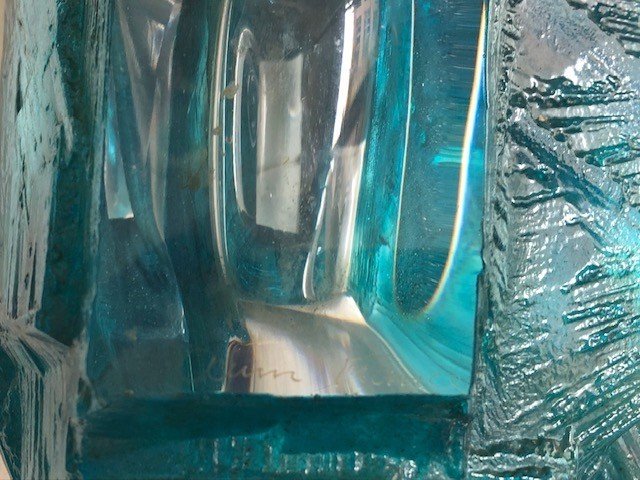 Large Daum Crystal Vase After A Drawing By César 1970-photo-2