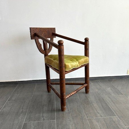 Swedish Design Tripod Armchair 1950 (munk Model - Decoration - Vintage)-photo-2