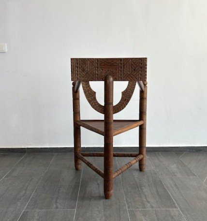 Swedish Design Tripod Armchair 1950 (munk Model - Decoration - Vintage)-photo-4