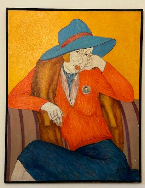 Portrait d'Albert Petenzi (1926-1995) Esprit école Allemande - Otto Dix 1960 -photo-2