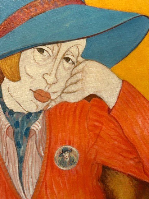 Portrait d'Albert Petenzi (1926-1995) Esprit école Allemande - Otto Dix 1960 -photo-3