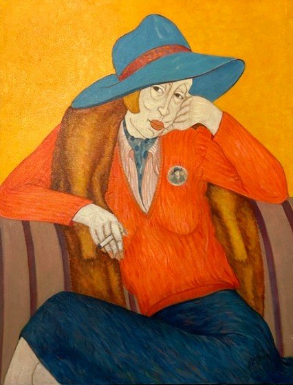 Portrait d'Albert Petenzi (1926-1995) Esprit école Allemande - Otto Dix 1960 