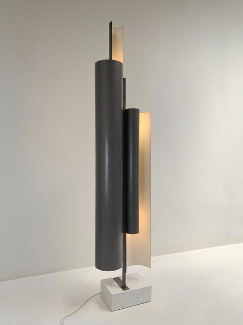 Rare Lampadaire Sculptural De Pia Guidetti Crippa Pour Lumi 1970 Italie (gio Ponti Ed)