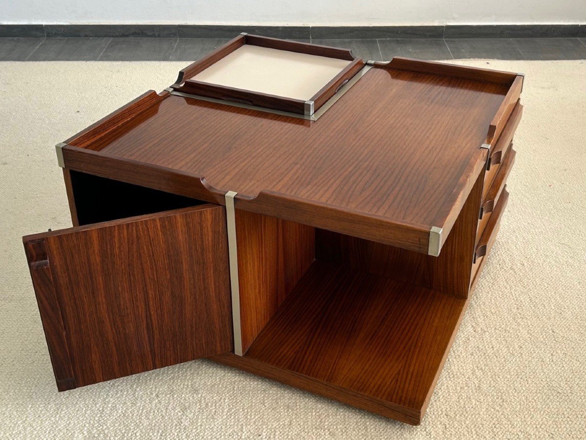 Table Basse / Bout De Canapé Design Luigi Sormani Pour Fiarm (carlo De Carli) 1960-1970 Italie-photo-1