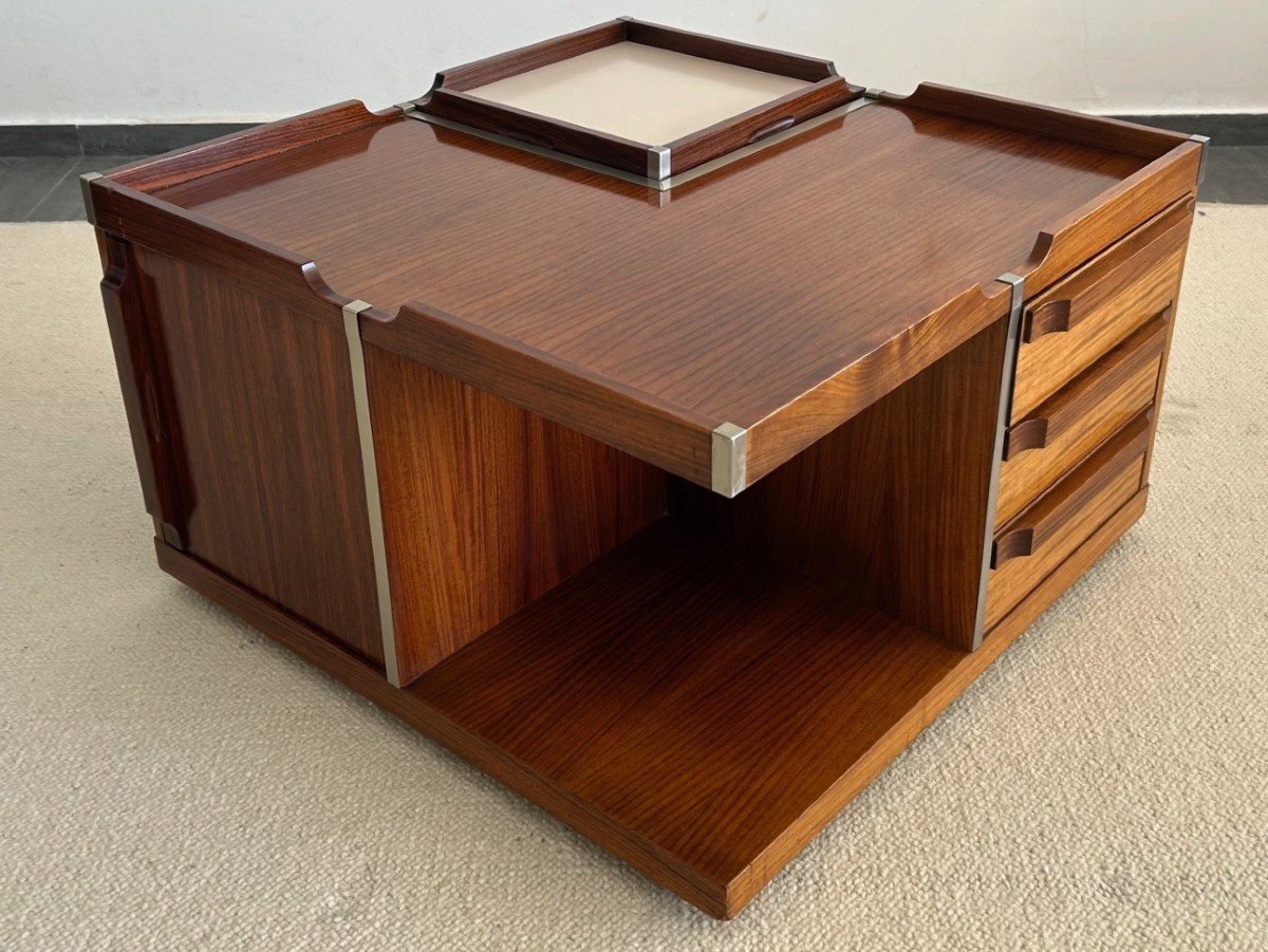 Table Basse / Bout De Canapé Design Luigi Sormani Pour Fiarm (carlo De Carli) 1960-1970 Italie