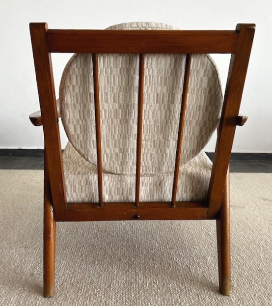 Paire De Fauteuils Boomerang Design Francais 1950 ( Esprit Thonet - Peter Hvidt - Knoll...)-photo-3