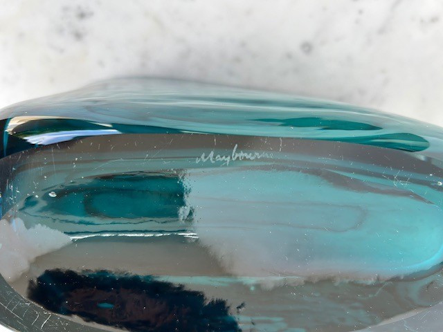 Elégant Vase En Verre De Murano Datant Des Années 2000  (esprit Venini, Seguso,, Sommerso...)-photo-4