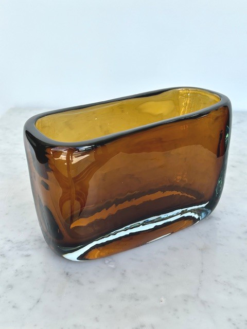 Elegant Murano Glass Vase From The 2000s (venini, Seguso, Sommerso Style...)-photo-2