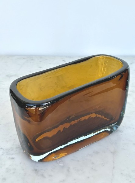 Elegant Murano Glass Vase From The 2000s (venini, Seguso, Sommerso Style...)-photo-3
