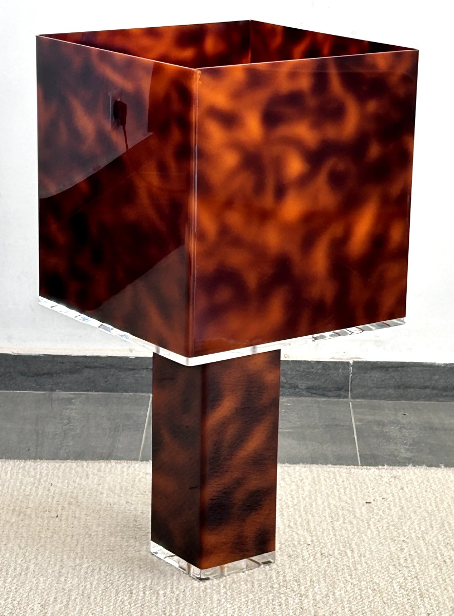 1970s Designer Table/desk Lamp (decoration, Willy Rizzo - Dior Style...)-photo-3