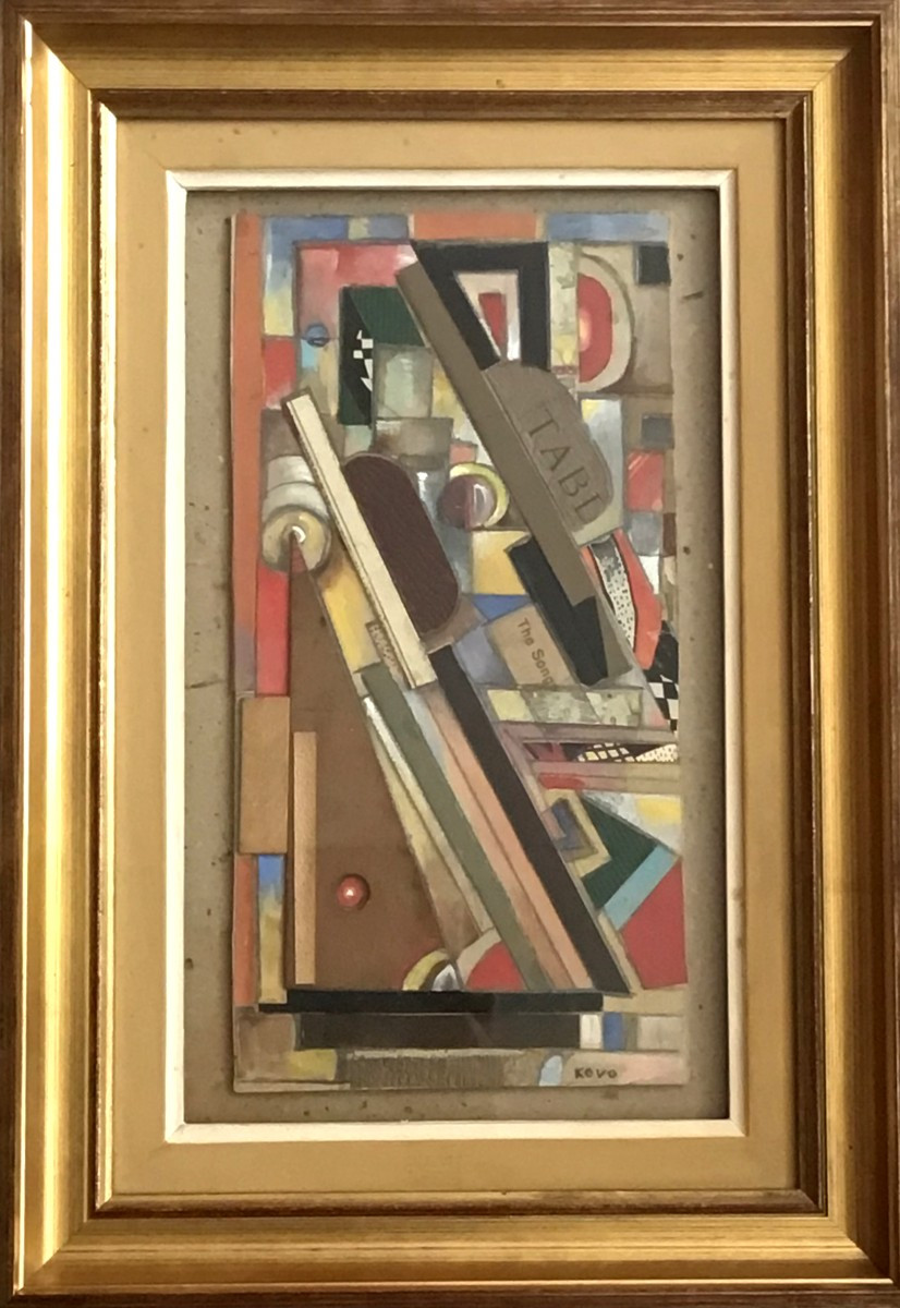 Philippe Kovo (1952-... ) Mixed Technique - Collage - Abstract - Cubism - Gouache - 20th Century