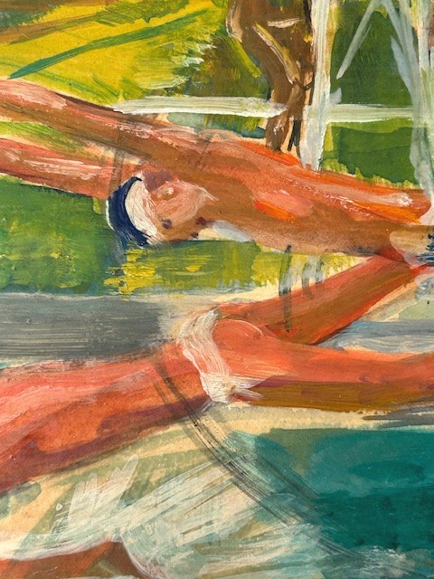 Huile sur panneau Louis Berthommé Saint André ( 1905 - 1977 )  fauvisme expressionnisme  XXème -photo-4