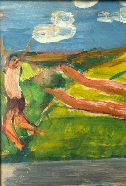 Huile sur panneau Louis Berthommé Saint André ( 1905 - 1977 )  fauvisme expressionnisme  XXème -photo-2