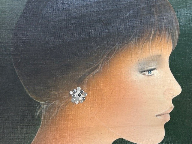 Acrylic By Alain Geneau, Woman In Still Life, Circa 1970-1980 In The Style Of Gorgio Morandi-photo-3