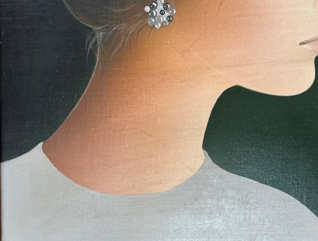 Acrylic By Alain Geneau, Woman In Still Life, Circa 1970-1980 In The Style Of Gorgio Morandi-photo-4