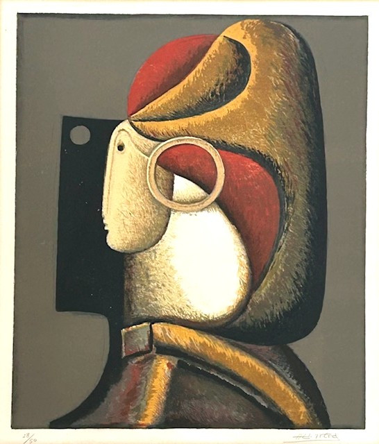 Cubist Lithograph By Jose Herrera (1943 - ) In The Style Of Fernand Leger - Juan Gris - 1970