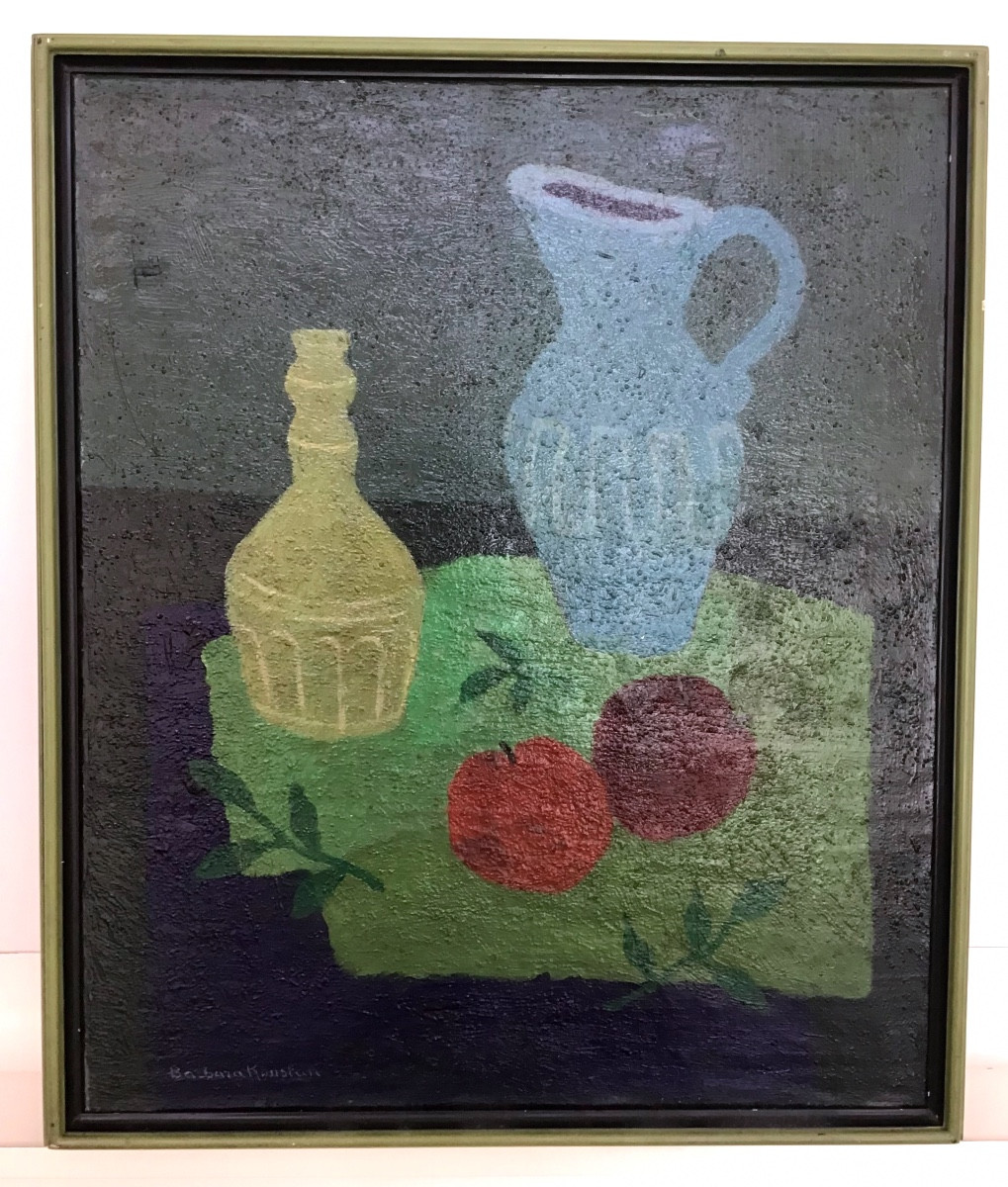 Oil On Canvas By Barbara Konstan Still Life 1940 - 1950 (matisse Style...)