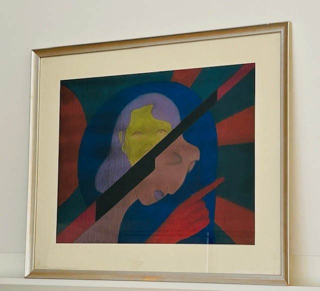 Large Pastel By Lev (leff) Schultz (1897 1970) Russian School Of Modern Art.-photo-2