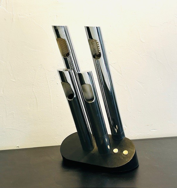 Lampe de bureau design orgue de Mario Faggian pour LUCI 1970 ( Sarfatti Sciolari stilnovo )-photo-4