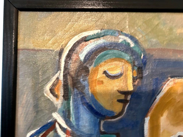 Oil On Canvas By Anne Carlisle Circa 1950 (cubism - Tal Coat Spirit - Picasso - Léger...)-photo-1