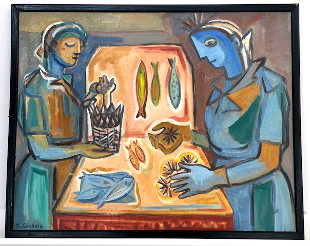 Oil On Canvas By Anne Carlisle Circa 1950 (cubism - Tal Coat Spirit - Picasso - Léger...)