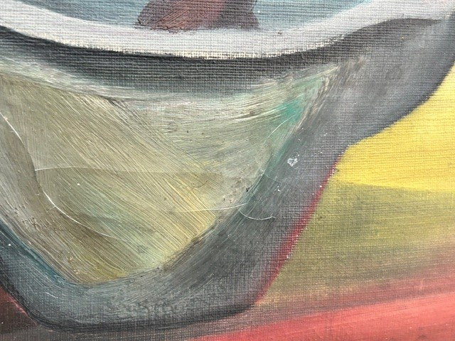 Still Life Of An Apothecary, Oil On Canvas By Hubert Agostini 1935-2021 (post-cubism...)-photo-2