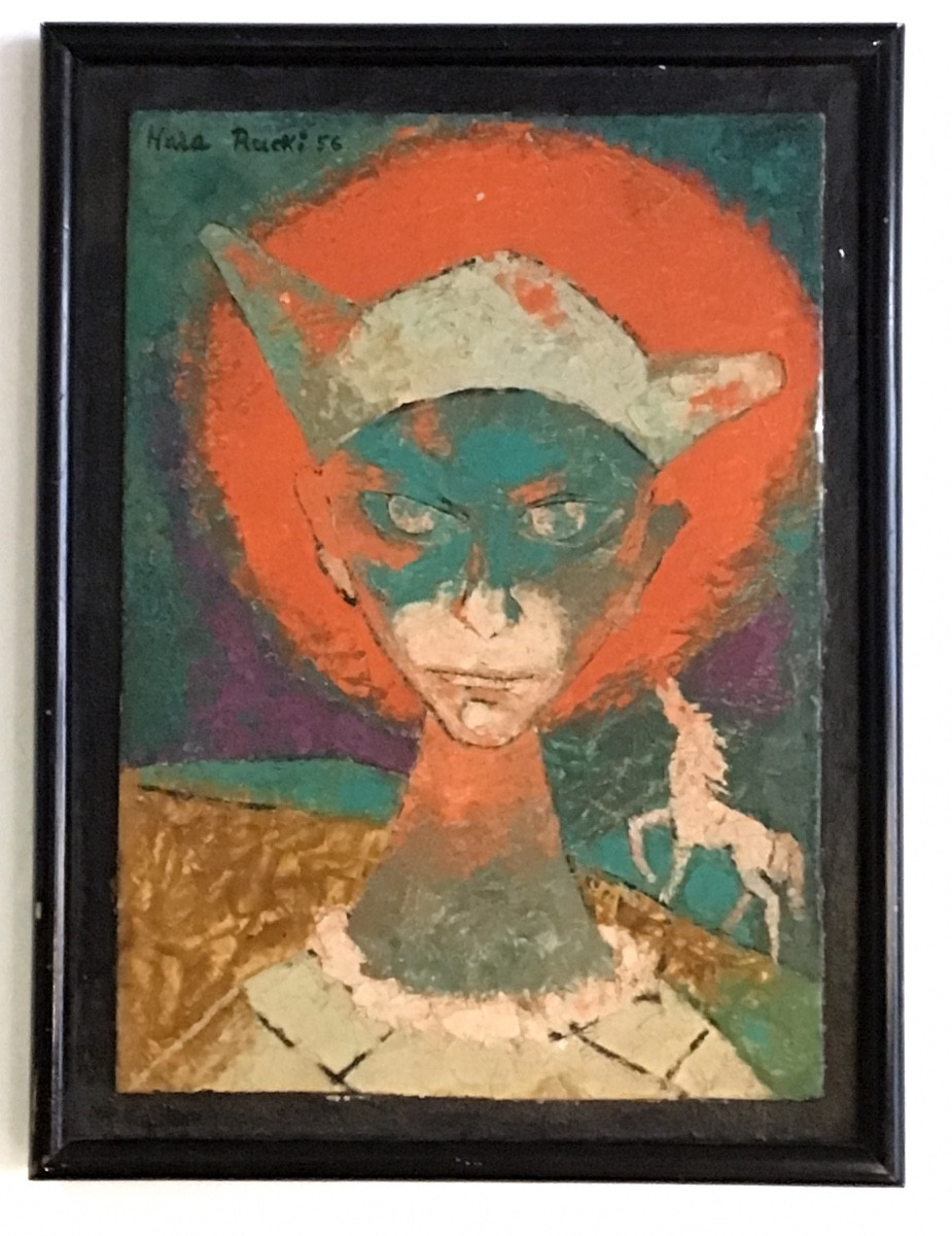 Portrait Of Mara Rucki Harlequin" (clown, Street Performer, Daughter Of Jean Lambert Rucki)