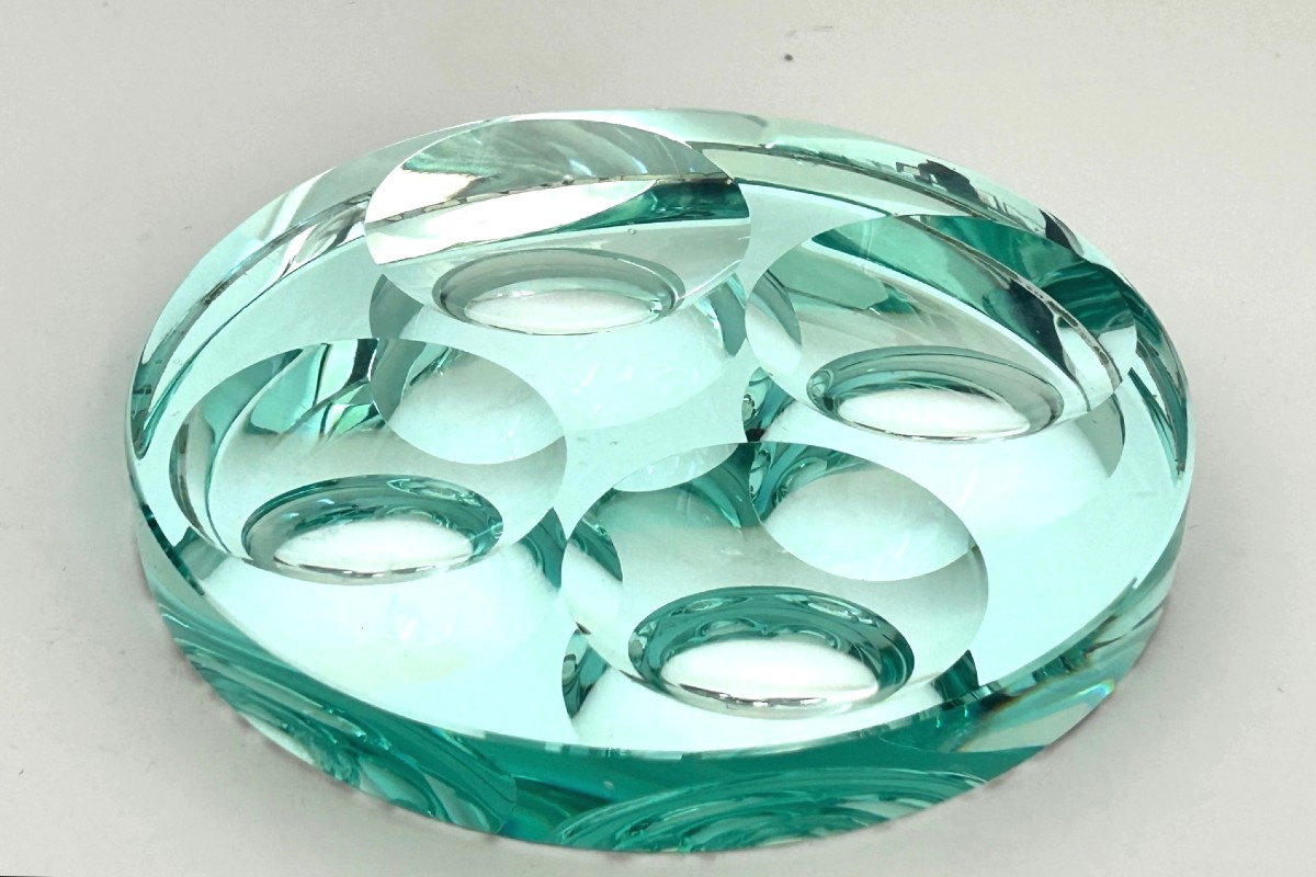 Fontana Arte Design Valet Tray In Mirrored Glass, Circa 1950