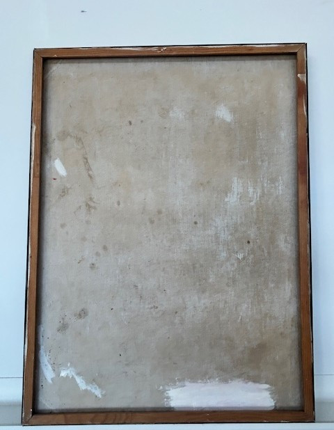 Grande huile sur toile signée Casimir(Laurent Casimir?) 1970-1980 Ecole haitienne-cubiste-naif-photo-3