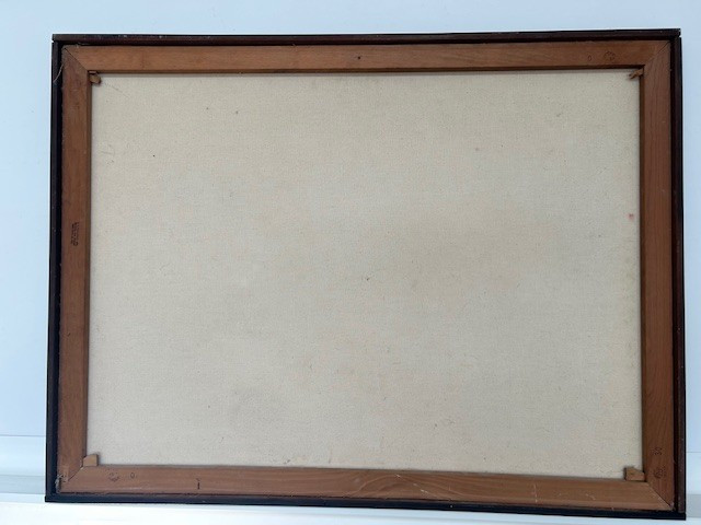 Grande huile sur toile paysage post expressionniste signé  A Glatz  de 70 .-photo-2