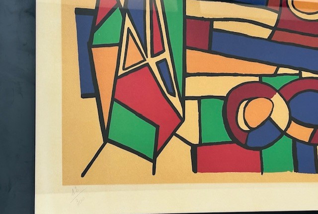 Fernand Leger lithographie numérotée  et signée( abstraction cubiste...)-photo-1