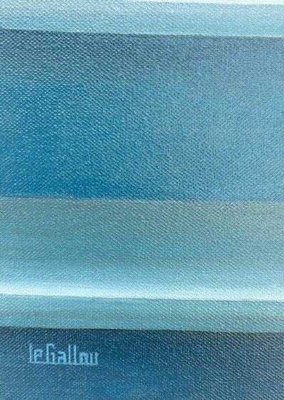 HST Nature morte minimaliste de Paul Le Gallou ( 1936-2020)  surrealisme contemporain figuratif-photo-3