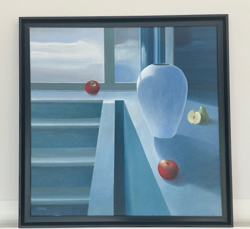 HST Nature morte minimaliste de Paul Le Gallou ( 1936-2020)  surrealisme contemporain figuratif