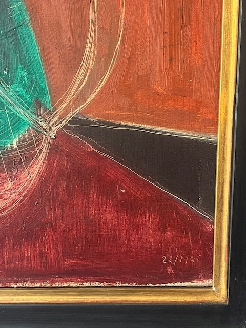 Still Life Hst By Pierre Montheillet (1923-2011) Figurative Abstraction - Cubism 20th Century-photo-1