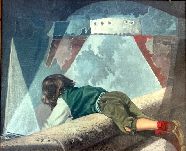 Hst Armando Sendin (1925–2020) Brazilian Realism – Surrealist – Figurative – Contemporary-photo-2