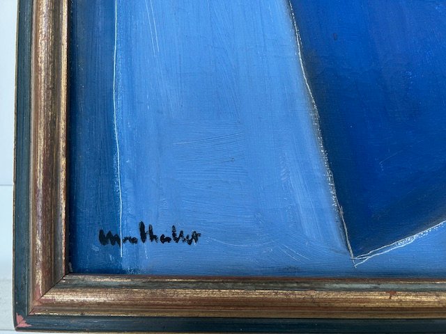 HST de Pierre Montheillet nature morte  1946  ( école lyonnaise - cubisme - abstraction...)-photo-4