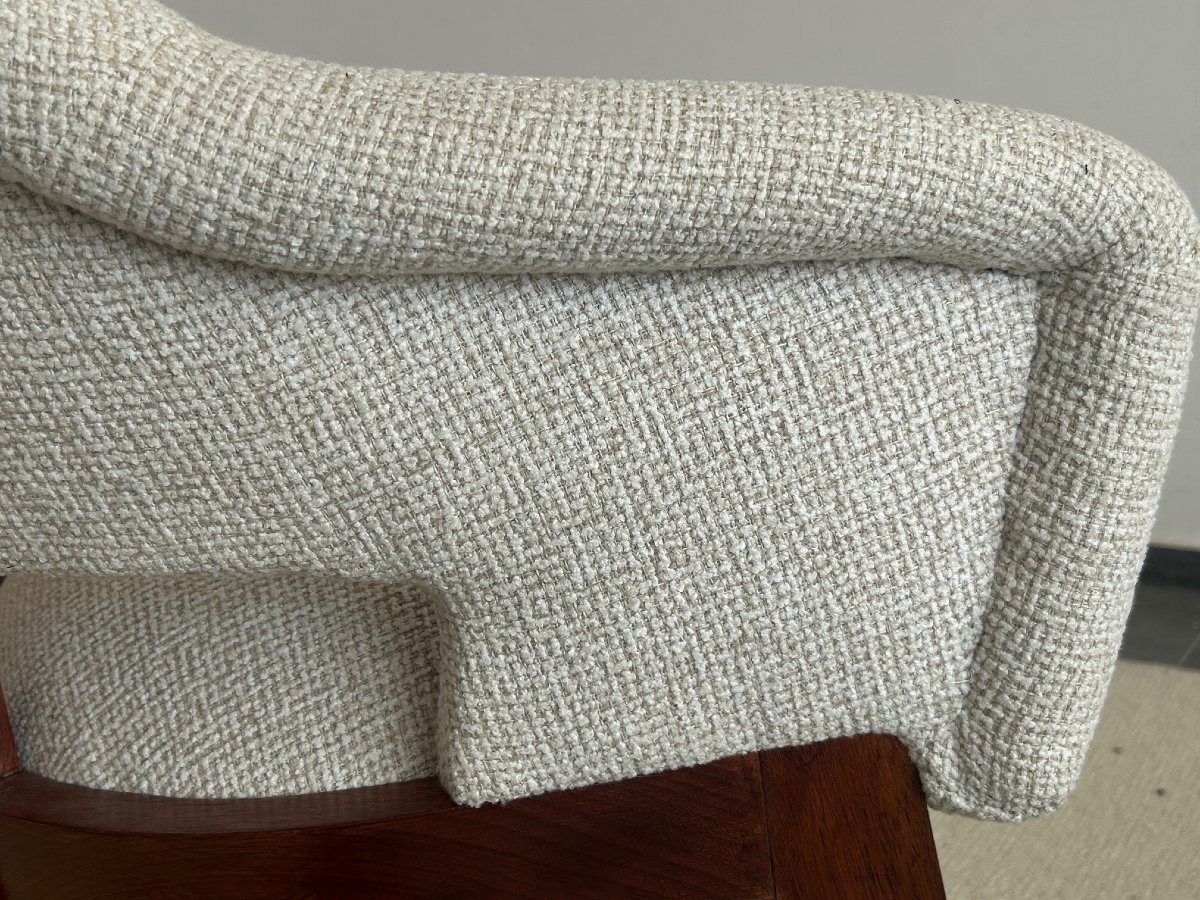 Paire de fauteuils design1950 de Charles Ramos décoration esprit Adnet  Quinet knoll-photo-3