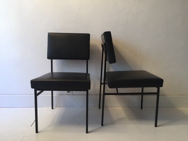 Pair Of Philippon And Lecoq Chairs 1955-photo-2