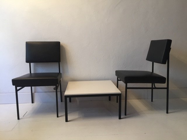 Pair Of Philippon And Lecoq Chairs 1955-photo-3