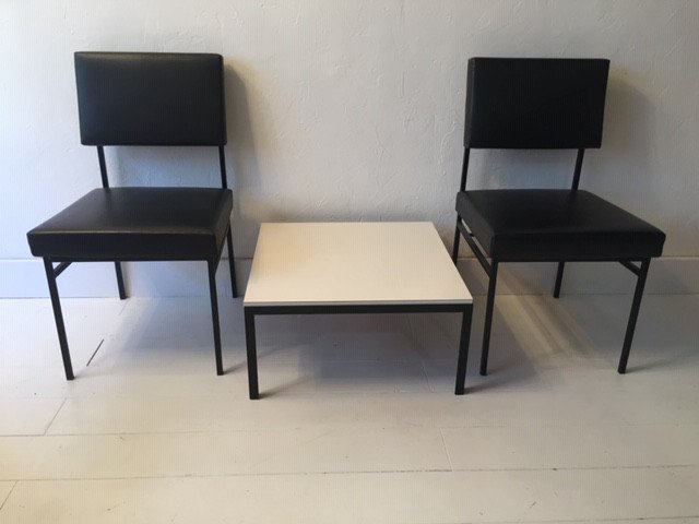 Pair Of Philippon And Lecoq Chairs 1955-photo-4