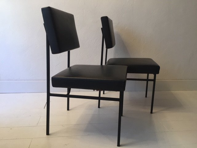 Pair Of Philippon And Lecoq Chairs 1955-photo-2