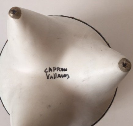 Ceramic Molar Cache Pot Vase By Roger Capron Vallauris Design 1950-photo-4