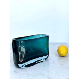 Elégant Vase En Verre De Murano Datant Des Années 2000  (esprit Venini, Seguso,, Sommerso...)