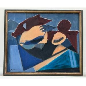 Hst By Pierre Montheillet, Still Life, 1946 (lyon School—cubism—abstraction...)