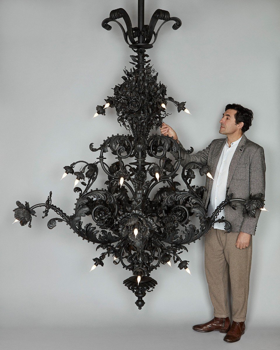 Grand Lustre En Fer Forgé 
