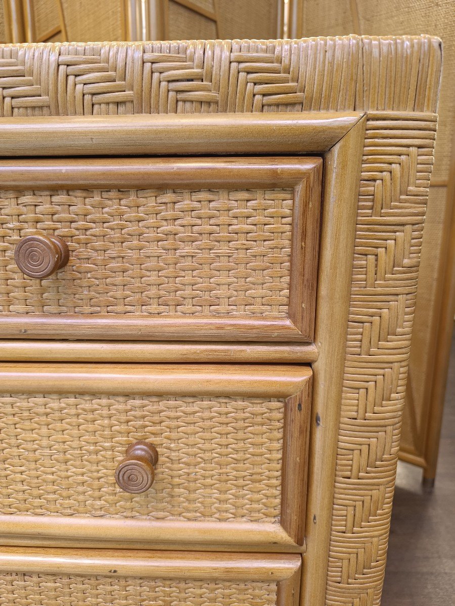 Commode En Bambou Des Années 50 / 60-photo-4