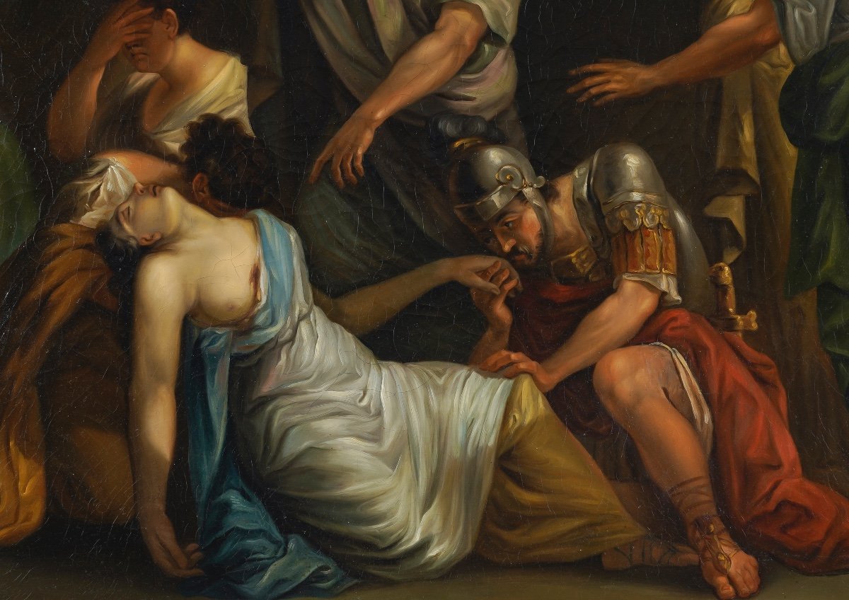 Peinture Italienne « le Sacrifice De Polyxène »-photo-2