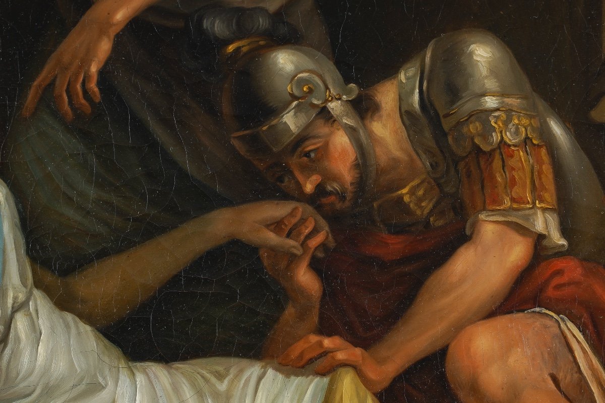 Peinture Italienne « le Sacrifice De Polyxène »-photo-3