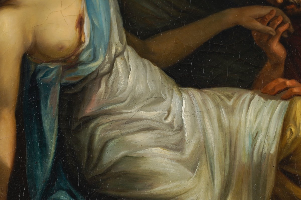 Peinture Italienne « le Sacrifice De Polyxène »-photo-4